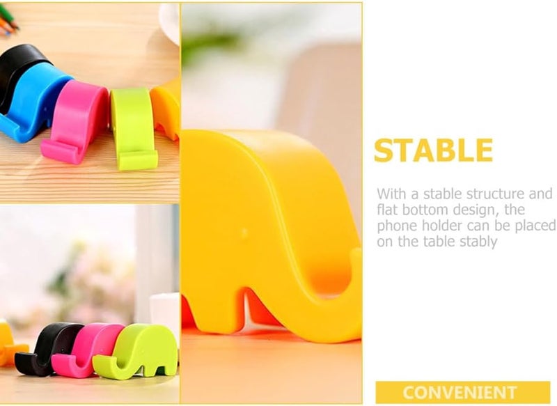 Elephant Phone Stand 40Pcs Plastic Desktop Holder Pink Green Blue Orange - Image 5